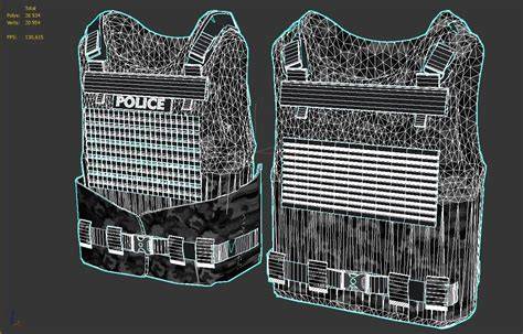 Gilet tissu 3ds Max visualization