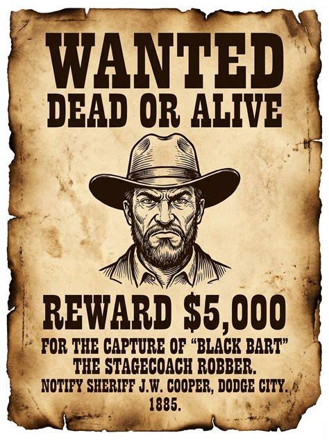 affiche-wanted typique western