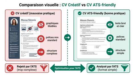 infographie: comparaison ATS et CV Canva