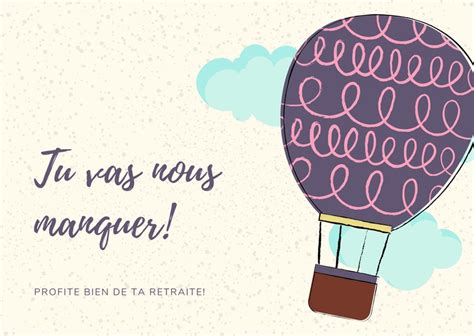Cartes de départ à la retraite Canva interface