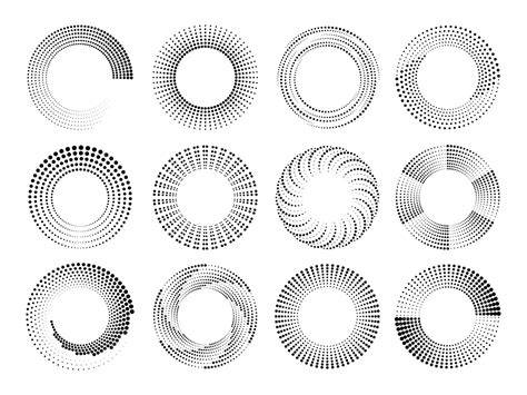 Logo circulaire et éléments vectoriels (explicatif)