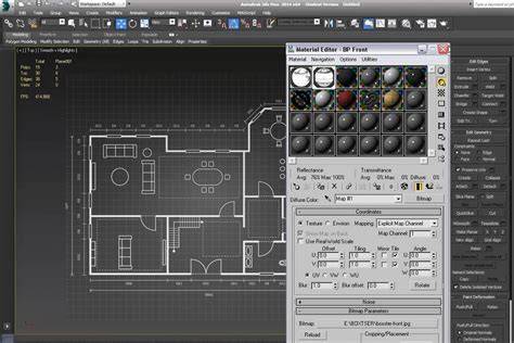 Plan et blueprints illustrés pour 3ds Max