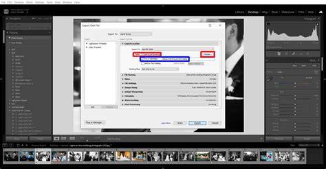 Graphique flux export Lightroom vers impression