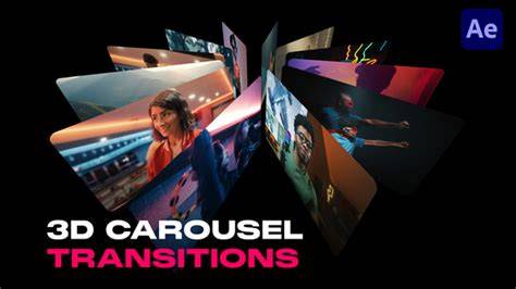 visuels transitions cartes 3D et vues camera