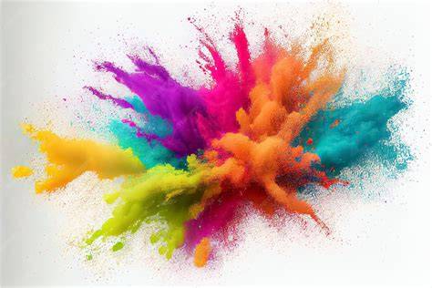 superpositions poudre couleur conceptuelles
