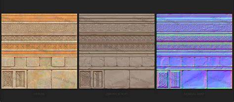 scène paysage architectural français textures trim sheets