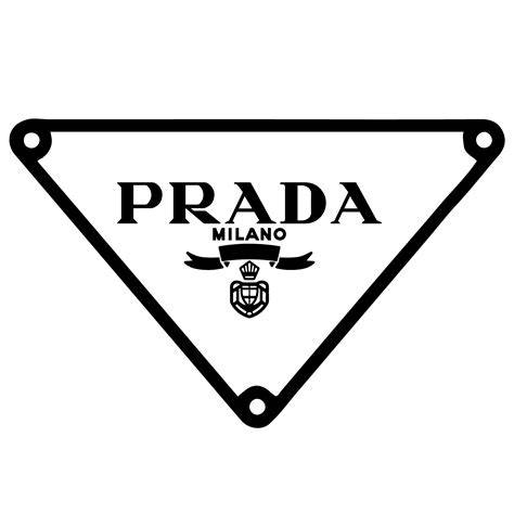 Logo Prada en silhouette sur fond neutre