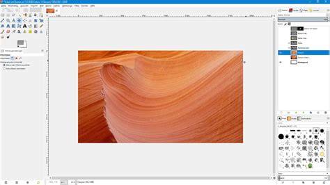 illustration de gestion des calques et onglets dans GIMP