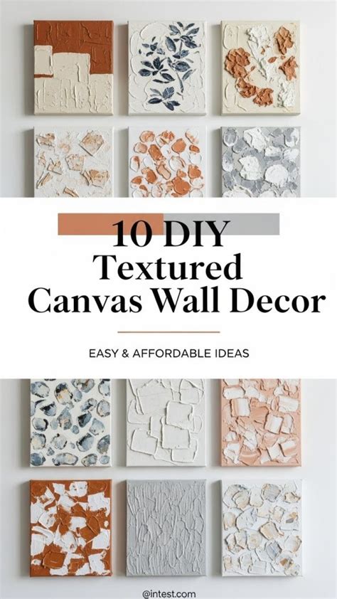 canvas textures and examples in decor