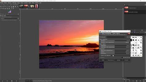 Schéma flux travail correction luminosité GIMP