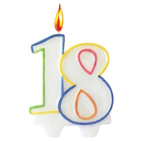 Image vectorielle bougies anniversaire 18 ans