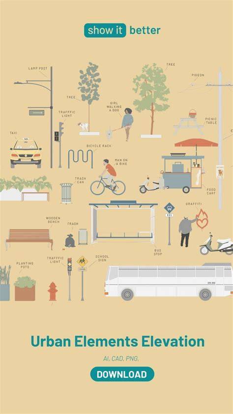 urban elevation elements infographic