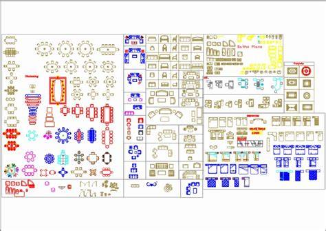 DWG meubles AutoCAD blocs couleurs