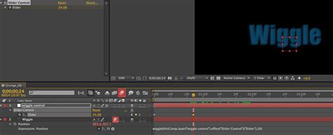exemples de tremblement wiggle sur After Effects