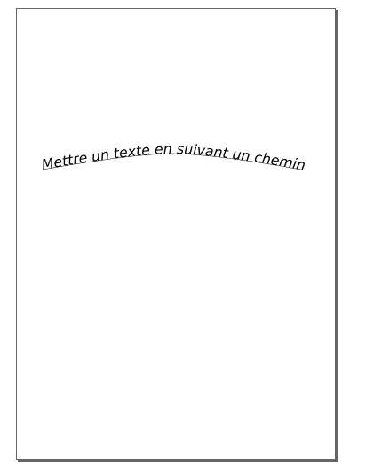 texte suivant un chemin courbe