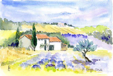 provence aquarelles paysages et couleurs