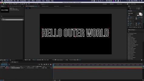 illustration contour texte after effects