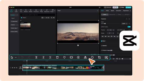 Interface CapCut et outils IA