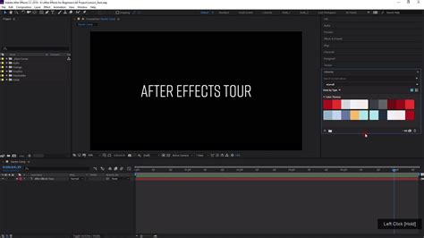 image clarifiant l'interface After Effects