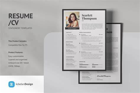 CV PSD design creatif example