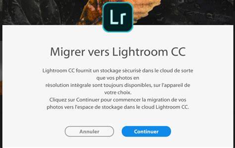 schéma flux migration catalogue Lightroom