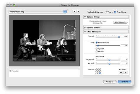 Filigrane texte et graphique en Lightroom