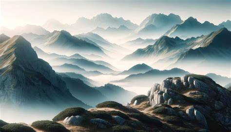 Montagnes texturées brosses conceptuelles
