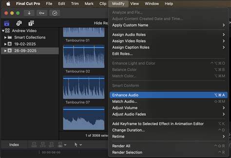illustration d'effets audio Final Cut Pro