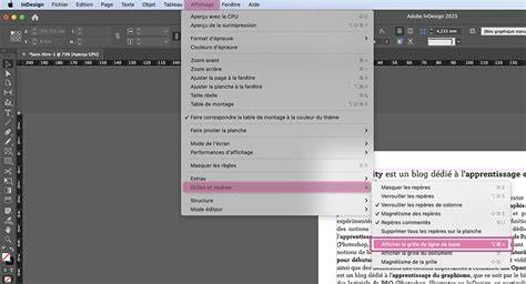 Alignement et distribution du panneau InDesign