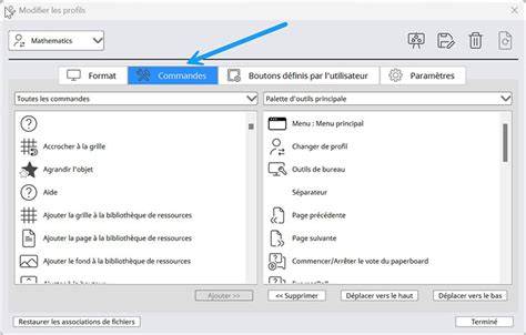 Barre d’outils Lightroom avec options
