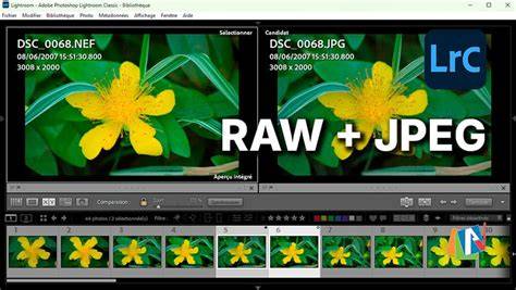 Affichage et tri RAW JPEG dans Lightroom