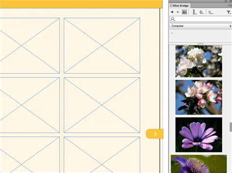 Placement d’images dans InDesign (cadres et grilles)