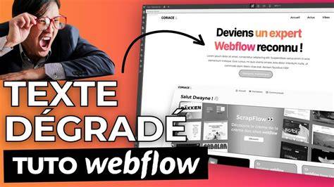 Illustration dégradé texte Webflow et Pixelmator