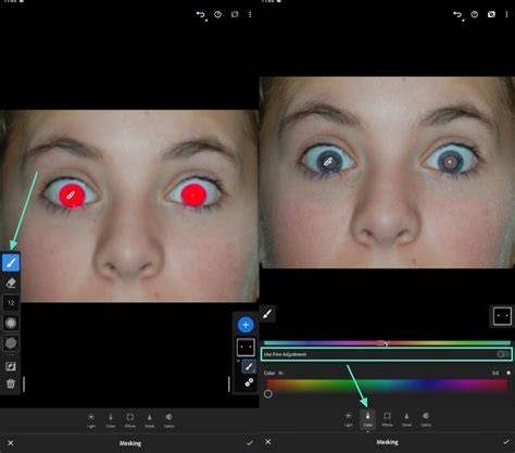 illustration de retouche des yeux dans Lightroom