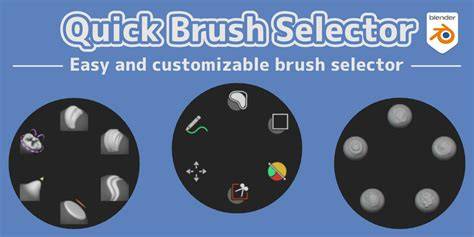 Brushing overview interface (Brush selector and icons)