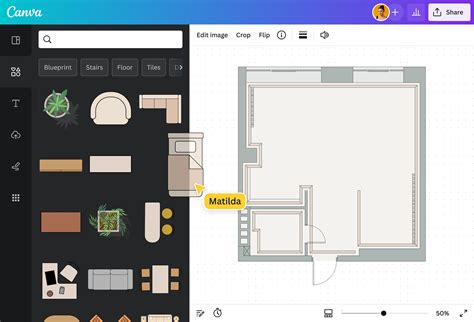 plan au sol simple canva (2D) infographie