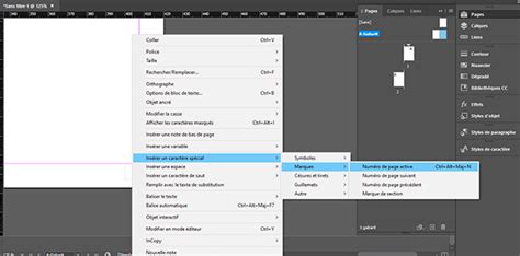 illustration pagination InDesign gabarit