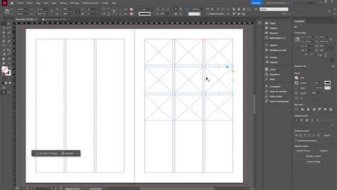 diagramme disposition panneaux InDesign
