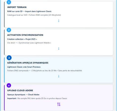 schéma flux synchronisation Lightroom et cloud