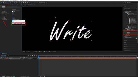 illustration trait écriture manuscrite After Effects