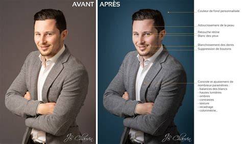 portrait studio retouche cheveux