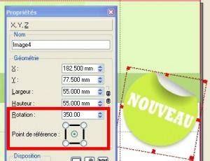rotation et placement cadre image Scribus