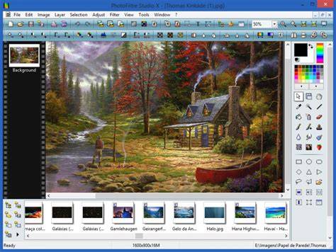 illustration choix police TrueType et interface Photofiltre