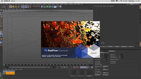 Schéma du workflow RealFlow dans Cinema 4D
