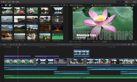 organisation flux travail Final Cut Pro