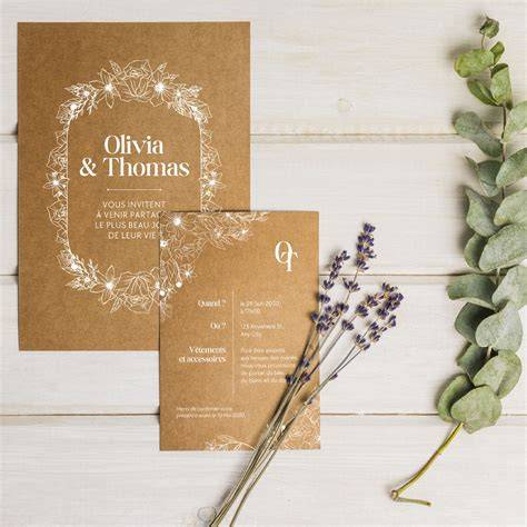 Cartes faire-part et choix de papier