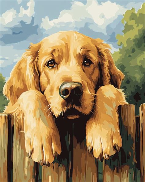 Canevas imprimé chien portrait réaliste