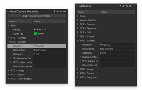 Infographie flux de travail metadata Capture One