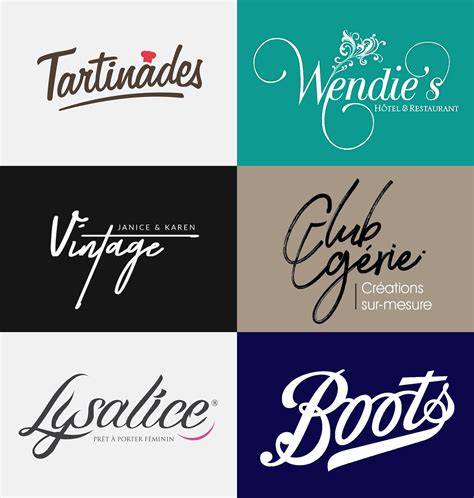 Police typographique logos exemples (étape de sélection)