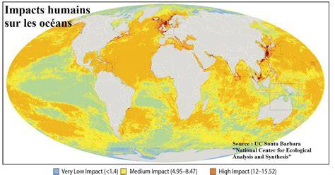 Cartographie des impacts climatiques sur les océans et les pôles